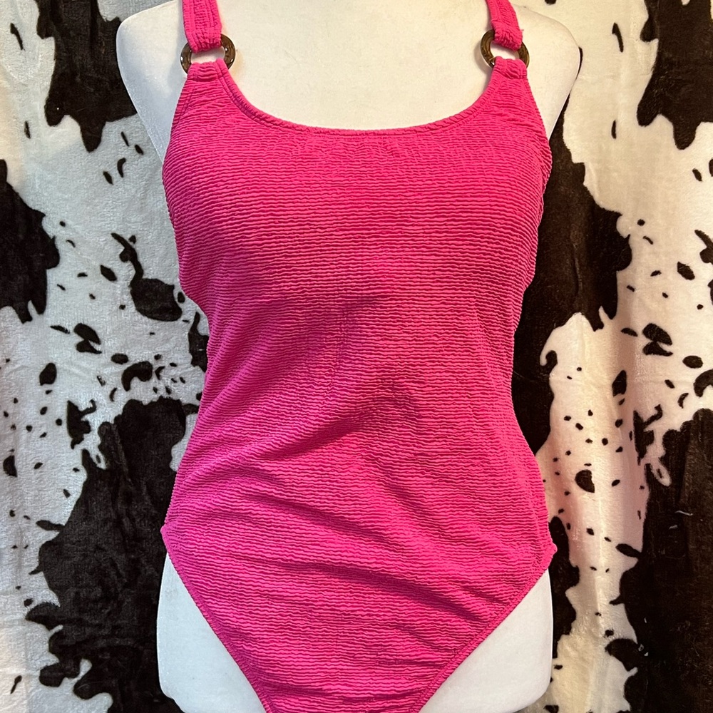 Shade & Shore Pink Textured Swimsuit